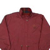 NORTHERN SUN Womens Red Jacket L Polyester Blend Plain Zip Casual Outdoor