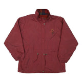 NORTHERN SUN Womens Red Jacket L Polyester Blend Plain Zip Casual Outdoor