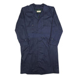 PIAN PUCCI Mens Navy Button Jacket L Cotton Blend Classic Trench Coat Long