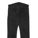 LEVI'S Mens Black Regular Straight Denim Dark W38 L30 Zip Cotton Blend Jeans