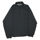 ADIDAS Mens Black Outdoor Jacket XL Polyester Blend Woven Plain Zip Stand-Up