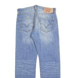 LEVI'S 501 Mens Jeans Blue Regular Straight Denim Light W32 L30 Classic Button