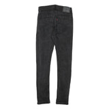 LEVI'S Mens Slim Black Denim Skinny W27 L28 Cotton Blend Zip Jeans