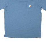 CARHARTT Mens Blue Pocket T-Shirt XL Short Sleeve Crew Neck Workwear Casual