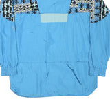 TRUIMPH SPORT Mens Blue Polyester Blend Zip Jacket L Printed Panel Sporty Casual