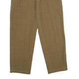 NAUTICA Mens Classic Cotton Beige Checked Straight Leg Trousers W36 L30 Casual