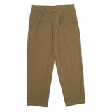 NAUTICA Mens Classic Cotton Beige Checked Straight Leg Trousers W36 L30 Casual