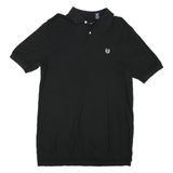 CHAPS Mens Black Polo Shirt Short Sleeve Plain M Classic Casual Cotton