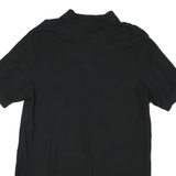 CHAPS Mens Black Polo Shirt Short Sleeve Plain M Classic Casual Cotton