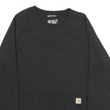 CARHARTT Womens Black Cotton Blend Crew Neck Sweatshirt M Relaxed Fit