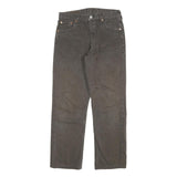 LEVI'S 501 Mens Regular Fit Straight Cotton Blend Black Jeans W28 L27 Classic