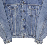 LEVI'S Mens Blue Denim Jacket L Cotton Classic Button Plain Casual Outerwear