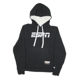 CHAMPION Mens Black Hoodie S Esprit Logo Cotton Blend Pullover Hoodie