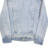 LEVI'S Mens Blue Cotton Denim Jacket M Button Plain Classic Faded Casual
