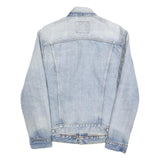 LEVI'S Mens Blue Cotton Denim Jacket M Button Plain Classic Faded Casual