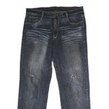 BJCO Mens Blue Regular Jeans Denim Medium W36 L30 Stylish Casual Wear