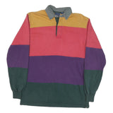 Cambridge Classics Mens Multicolour Long Sleeve Block Stripe Polo Shirt M Cotton