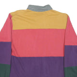 Cambridge Classics Mens Multicolour Long Sleeve Block Stripe Polo Shirt M Cotton