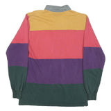 Cambridge Classics Mens Multicolour Long Sleeve Block Stripe Polo Shirt M Cotton