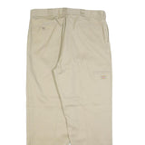 DICKIES Mens Cotton Blend Beige Regular Straight Trousers W40 L34 Workwear Zip