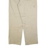 DICKIES Mens Cotton Blend Beige Regular Straight Trousers W40 L34 Workwear Zip
