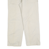 CARHARTT Mens Cotton Blend Cream Relaxed Straight Trousers W38 L30 Workwear