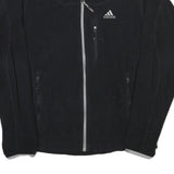 ADIDAS Mens Black & Grey Zip Jacket L Polyester Blend Sports Casual