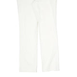 CHAPS Womens Cotton Blend White Slim Straight Trousers W32 L30 Casual Zip