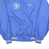 Womens Blue Button Polyester Casual Jacket XL Plain Comfortable Lightweight