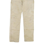 CARHARTT Mens Cotton Blend Beige Regular Fit Button Closure W32 L34 Trousers