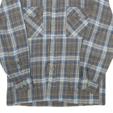 BACK PACKER Mens Beige & Blue Check Shirt M Classic Casual Button-Up