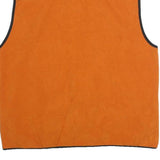 TIMBERLAND Mens Orange Sleeveless Zip Fleece Jacket M Polyester Outdoor Casual