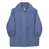 Womens Blue Plain Jacket UK 12 Zip Oversized Regular Fit Casual Lightweight