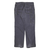 DICKIES Mens Cotton Blend Black Regular Leg Trousers W35 L32 Workwear Zip