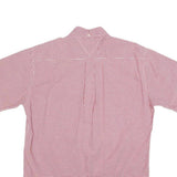 TOMMY HILFIGER Mens Red & White Check Shirt M Button Short Sleeve Cotton Blend