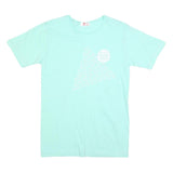 WELLA Womens Mint Green Graphic T-Shirt M Short Sleeve Crew Neck Cotton Blend
