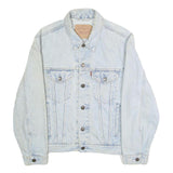 LEVI'S Mens Blue Cotton Denim Jacket S Button Casual Classic Light Wash