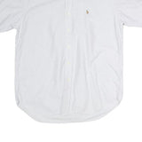RALPH LAUREN Mens White & Grey Striped Classic Fit M Cotton Shirt Button Down