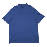 CALVIN KLEIN Mens Blue Short Sleeve Plain XL Cotton Blend Polo Shirt