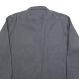 DICKIES Mens Grey Workwear Style L Cotton Blend Shirt Long Sleeve Button Pocket