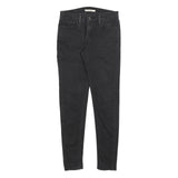 LEVI'S 710 Womens Slim Skinny Denim Black W27 L28 Cotton Blend Jeans Zip