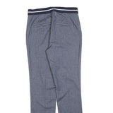 ZARA Womens Polyester Blend Grey Slim Straight Trousers W26 L26 Smart Casual