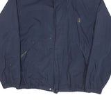 CHAPS Womens Navy Blue Jacket M Polyester Blend Plain Zip Casual Lightweight