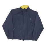 CHAPS Womens Navy Blue Jacket M Polyester Blend Plain Zip Casual Lightweight