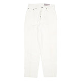 LEVI'S 901 Womens Slim White Denim Jeans W27 L29 Button Cotton Blend