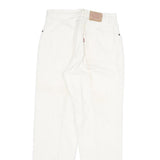 LEVI'S 901 Womens Slim White Denim Jeans W27 L29 Button Cotton Blend