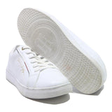 TOMMY HILFIGER Womens Leather White Low Top Trainers UK 7 Stylish Casual