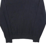 POLO RALPH LAUREN Mens Navy Blue Plain Crew Neck Basic Knit Jumper L Cotton