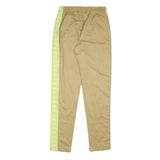 KAPPA Mens Joggers Beige & Yellow Slim Tapered L W28 L31 Side Logo Tape Detail