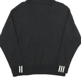 ADIDAS Womens Black Hoodie UK 10 Cotton Casual Pullover Drawstring